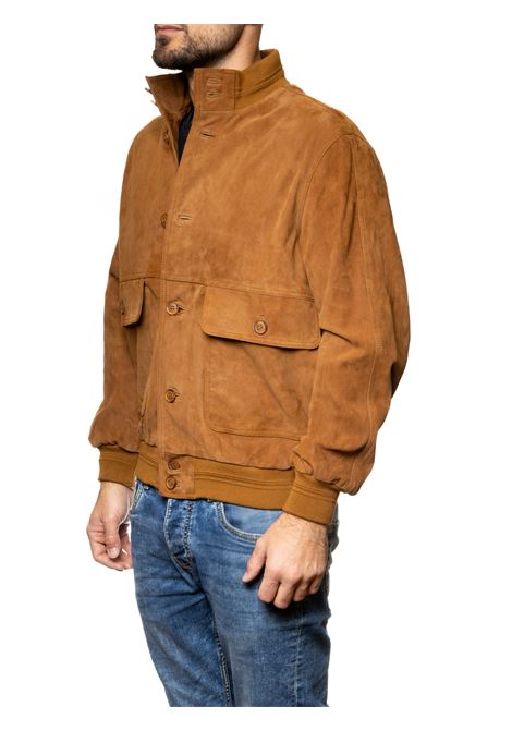 caramel suede jacket PK BY PASKAL | 003CAM-WHISKY